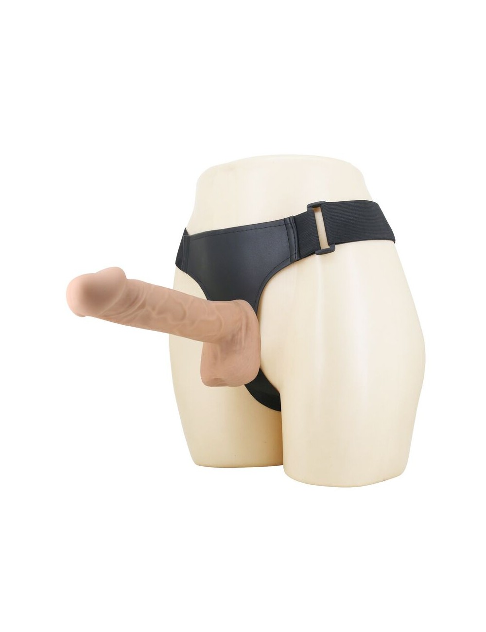 PRETTY LOVE - HARNAIS KASPAR AVEC GODEMICHET FLEXIBLE 21 CM Ø 5 CM NATUREL