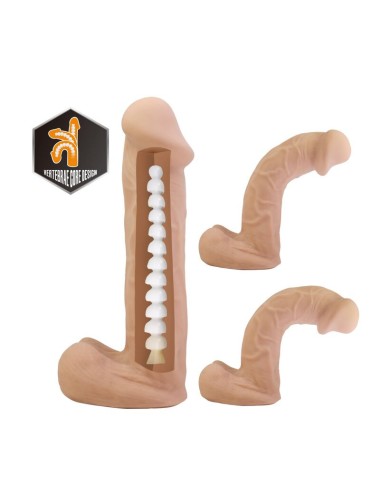 PRETTY LOVE - HARNAIS KASPAR AVEC GODEMICHET FLEXIBLE 21 CM Ø 5 CM NATUREL