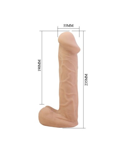 PRETTY LOVE - HARNAIS KASPAR AVEC GODEMICHET FLEXIBLE 21 CM Ø 5 CM NATUREL