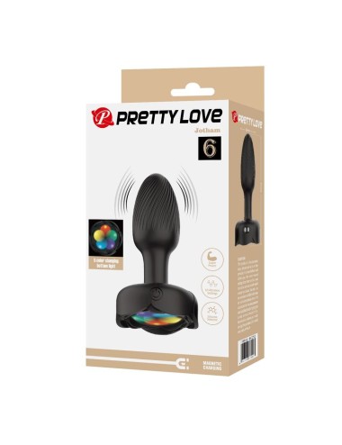 PRETTY LOVE - PLUG ANAL VIBRANT RECHARGEABLE 10 MODES NOIR