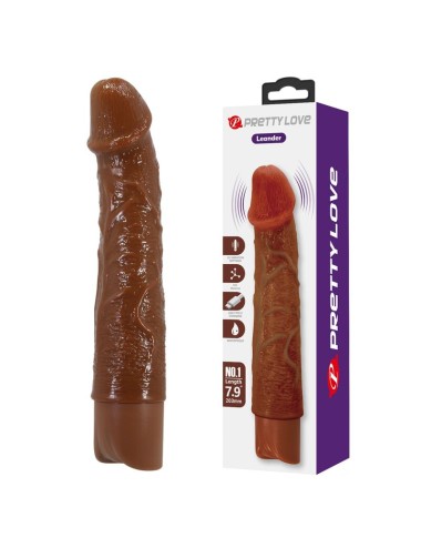 PRETTY LOVE - LEONARDO VIBRATEUR RÉALISTE 20 CM Ø 4 CM MARRON