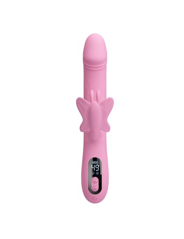 PRETTY LOVE - VIBRATEUR BELLA RABBIT AVEC STIMULATION PAPILLON ET LED ROSE