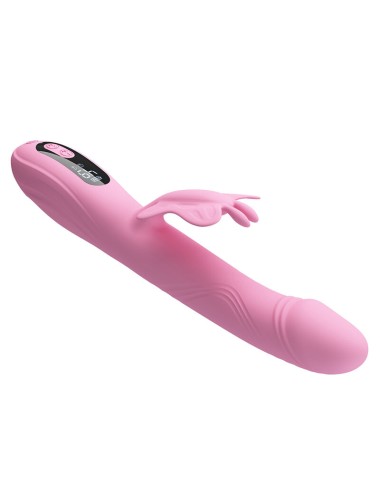 PRETTY LOVE - VIBRATEUR BELLA RABBIT AVEC STIMULATION PAPILLON ET LED ROSE
