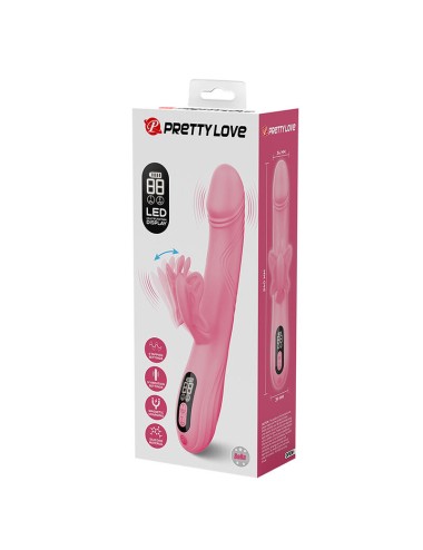 PRETTY LOVE - VIBRATEUR BELLA RABBIT AVEC STIMULATION PAPILLON ET LED ROSE