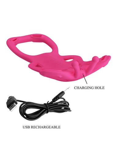 PRETTY LOVE - MASSEUR DE CULOTTE PAPILLON ROSE