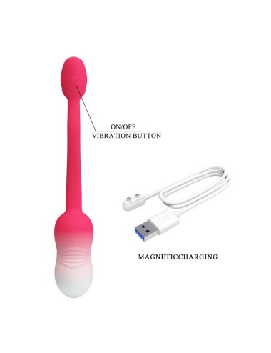 PRETTY LOVE - Å'UF VIBRANT CONTRÃ”LABLE PAR APPLICATION PULSEN 12 FONCTIONS RECHARGEABLE PAR USB ROSE