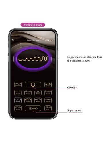 PRETTY LOVE - Å'UF VIBRANT CONTRÃ”LABLE PAR APPLICATION PULSEN 12 FONCTIONS RECHARGEABLE PAR USB ROSE