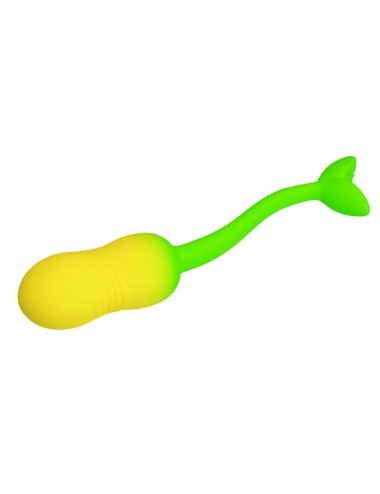 PRETTY LOVE - Å'UF VIBRANT CONTRÃ”LABLE PAR APPLICATION PULSEN 12 FONCTIONS RECHARGEABLE PAR USB VERT-JAUNE
