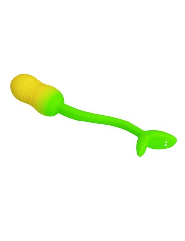 PRETTY LOVE - Å'UF VIBRANT CONTRÃ”LABLE PAR APPLICATION PULSEN 12 FONCTIONS RECHARGEABLE PAR USB VERT-JAUNE