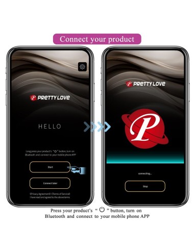 PRETTY LOVE - Å'UF VIBRANT CONTRÃ”LABLE PAR APPLICATION PULSEN 12 FONCTIONS RECHARGEABLE PAR USB VERT-JAUNE