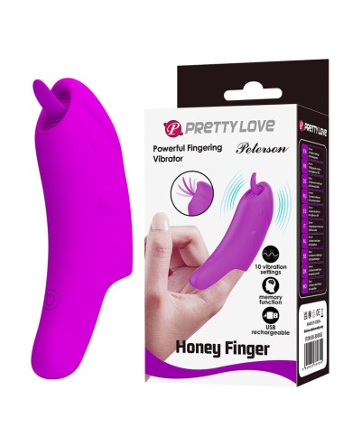PRETTY LOVE - PETERSON HONEY FINGER VIBRATEUR À DOIGTS RECHARGEABLE VIOLET