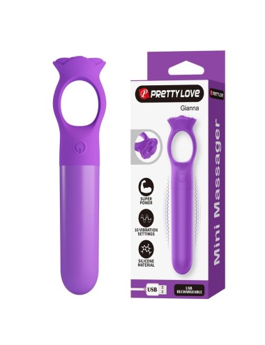 PRETTY LOVE - GIANA MINI-VIBRATEUR MASSEUR RECHARGEABLE VIOLET