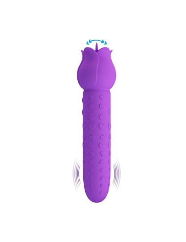 PRETTY LOVE - VIBRATEUR STIMULATEUR ORAL ET CLITORIAL RECHARGEABLE DANNELL VIOLET
