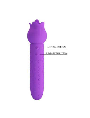 PRETTY LOVE - VIBRATEUR STIMULATEUR ORAL ET CLITORIAL RECHARGEABLE DANNELL VIOLET