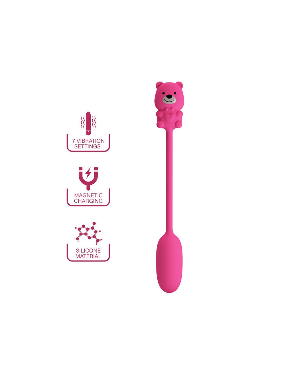 PRETTY LOVE - VIBRATEUR BALLE RECHARGEABLE OLSON AVEC TÉLÉCOMMANDE FILAIRE ROSE