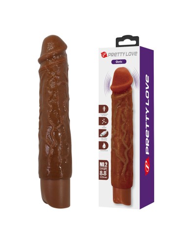 PRETTY LOVE - VIBRATEUR RÉALISTE OWEN 22,5 CM Ø 4,5 CM MARRON
