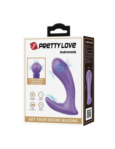 PRETTY LOVE - ANDROMEDA VIBRATEUR À DOUBLE STIMULATION RECHARGEABLE VIOLET