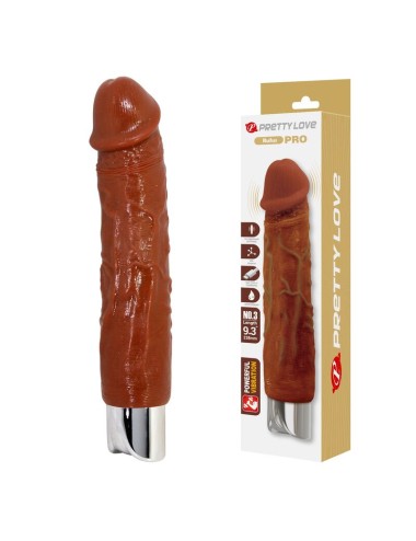 PRETTY LOVE - VIBRATEUR RÉALISTE PROFESSIONNEL 23,5 CM Ø 4,8 CM MARRON