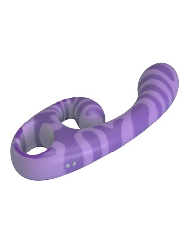PRETTY LOVE - VIBRATEUR DOUBLE EMBOUT AVEC POIGNÉE 19 CM Ø 3,5 CM VIOLET