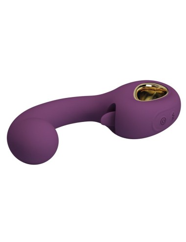 PRETTY LOVE - BRYNNLEE VIBRATEUR RECHARGEABLE AVEC STIMULATEUR ORAL 10 VIBRATIONS ET 5 FONCTIONS DE LÉCHAGE VIOLET