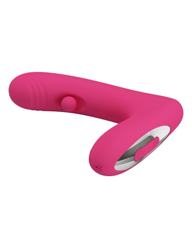 PRETTY LOVE - DUDEN VIBRATEUR EN SILICONE RECHARGEABLE 12 MODES DE VIBRATION ET 3 MODES DE BASCULE ROSE
