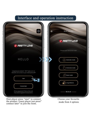 PRETTY LOVE - VIBRATEUR ANAL ET PÉRINÉUM NOIR CONTRÔLÉ PAR APPLICATION ANTHONY