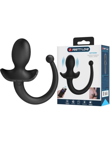PRETTY LOVE - VIBRATEUR ANAL ET PÉRINÉUM NOIR CONTRÔLÉ PAR APPLICATION ANTHONY