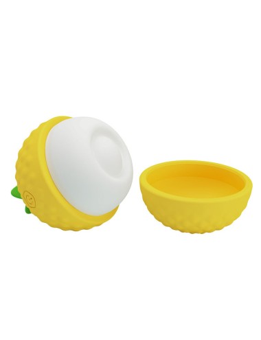 PRETTY LOVE - STIMULATEUR CLITORIAL RECHARGEABLE À SUCCION ET À POUSSÉE JAUNE