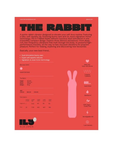 JE JOUE - VIBRATEUR INTIME RECHARGEABLE ILY RABBIT BULLET