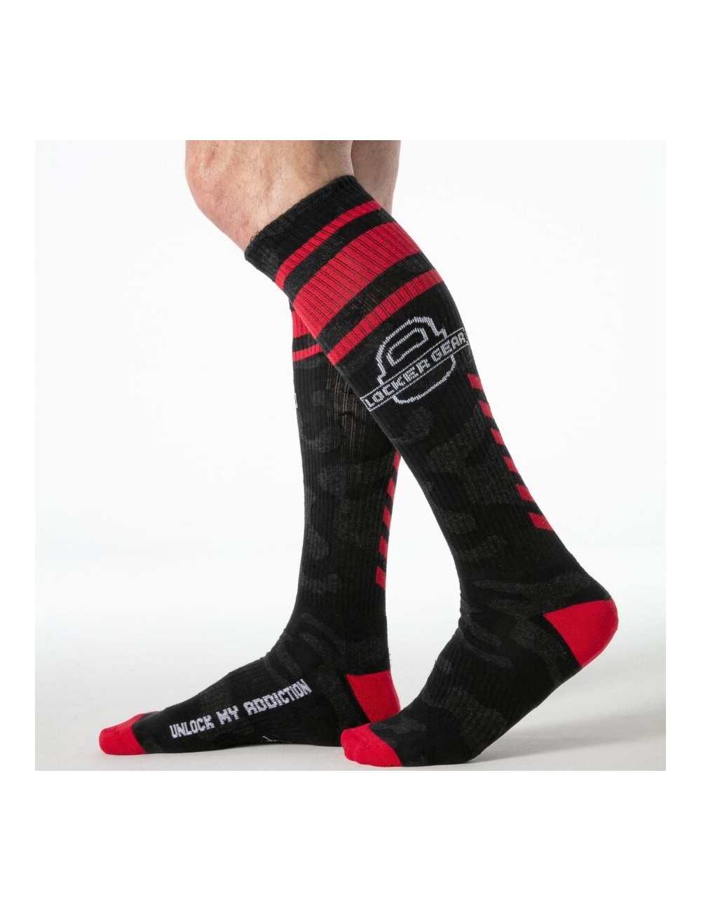 LOCKER GEAR- CHAUSSETTES MILITAIRES HAUTES ROUGES TAILLE UNIQUE