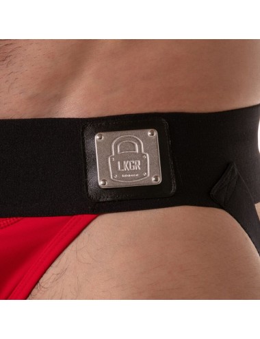 LOCKER GEAR - JOCKSTRAP ROUGE À CEINTURE LARGE M