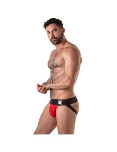 LOCKER GEAR - JOCKSTRAP ROUGE À CEINTURE LARGE L