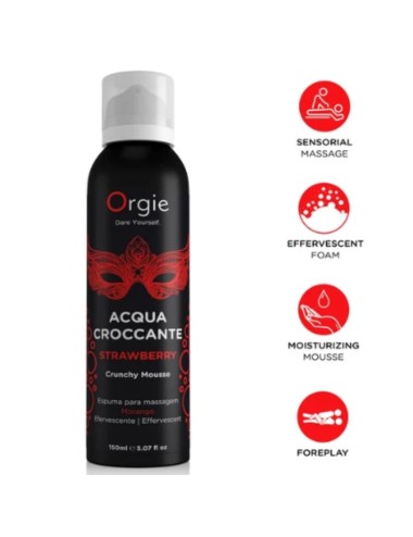 ORGIE - MOUSSE DE MASSAGE CROQUANTE À LA FRAISE ACQUA CROCCANTE 150 ML
