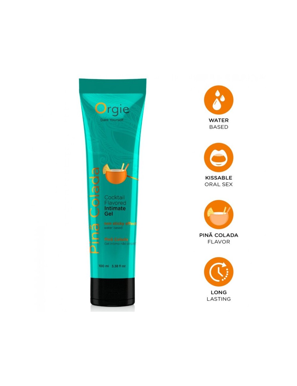 ORGIE - TUBE DE LUBRIFICATION COCKTAIL PIÑA COLADA GEL INTIME À BASE DE EAU 100 ML