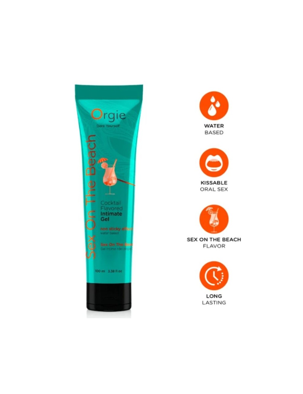 ORGIE - TUBE DE LUBRIFIANT COCKTAIL SEX ON THE BEACH GEL INTIME À BASE DE EAU 100 ML