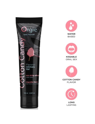 ORGIE - TUBE DE LUBRIFIANT BARBE À PAPA GEL INTIME À BASE DE EAU 100 ML