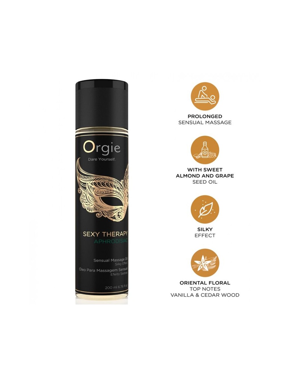 ORGIE - HUILE DE MASSAGE SENSUEL APHRODISIAC SEXY THERAPY 200 ML