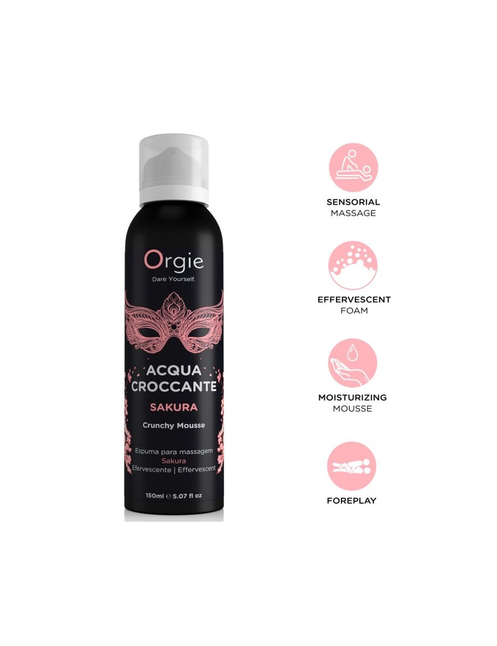 ORGIE - MOUSSE DE MASSAGE CROQUANTE ACQUA CROCCANTE SAKURA 150 ML