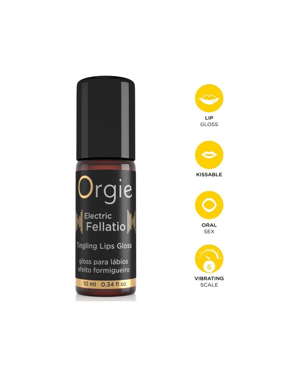 ORGIE - GLOSS À LÈVRES VIBRANT ET ÉNERGISANT POUR FELLATION ÉLECTRIQUE 10 ML