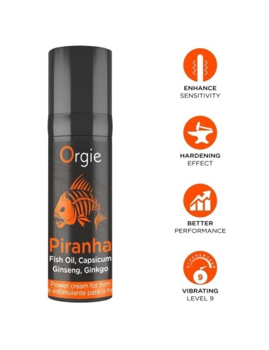 ORGIE - CRÈME ÉNERGISANTE PIRANHA POUR LUI 15 ML