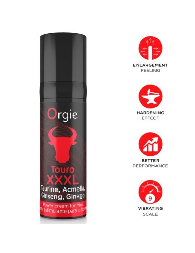 ORGIE - CRÈME AUGMENTATEUR ET AGRANDISSEUR DE ÉRECTION TOURO XXXL 15 ML