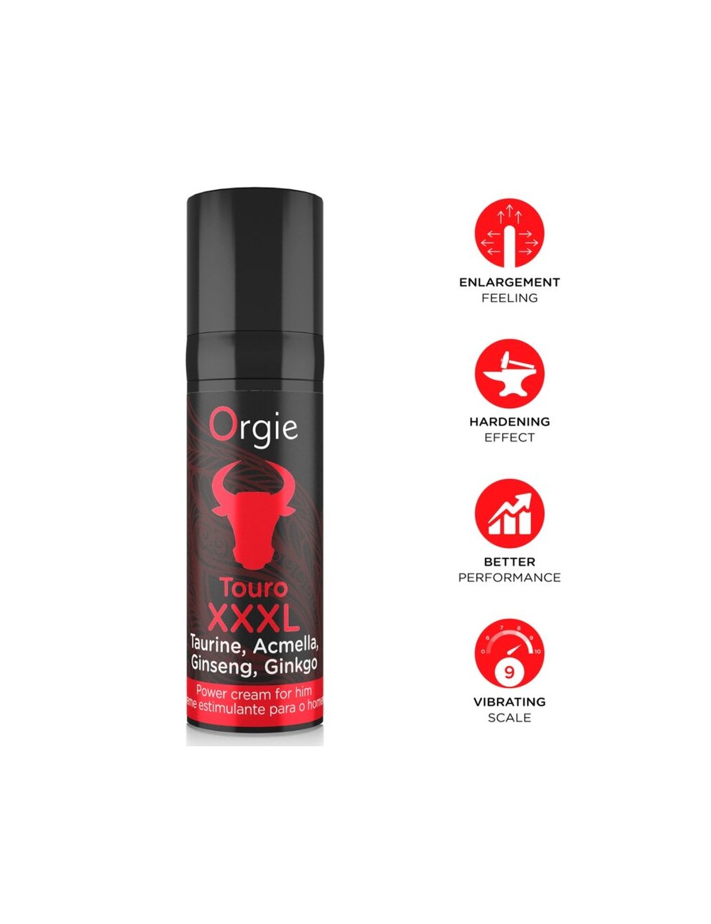 ORGIE - CRÈME AUGMENTATEUR ET AGRANDISSEUR DE ÉRECTION TOURO XXXL 15 ML