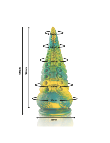 EPIC - GODEMICHET CETUS VERT À TENTACULE PETITE TAILLE