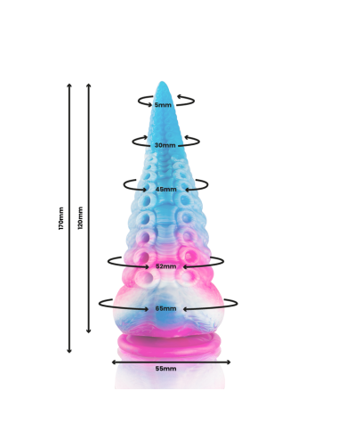 EPIC - PHORCYS GODEMICHET À TENTACULES BLEUS PETITE TAILLE