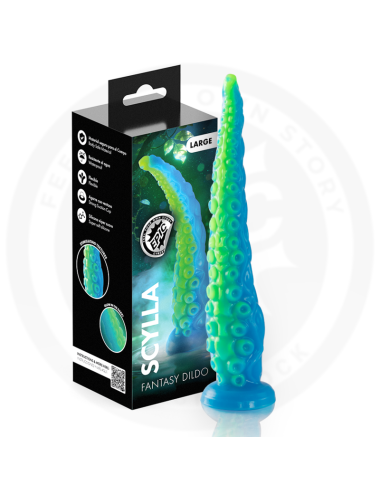 EPIC - SCYLLA GODEMICHET À TENTACULES FINES FLUORESCENTES GRANDE TAILLE