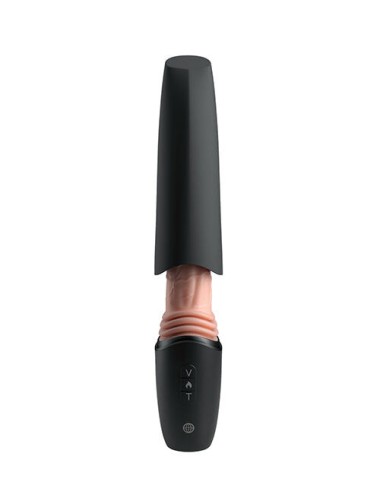 KING COCK PLUS - GODEMICHET EN SILICONE PROFESSIONNEL AVEC ACCÉLÉRATEUR, VIBRATION ET LUMIÈRE CHAUFFANTE 12,7 CM