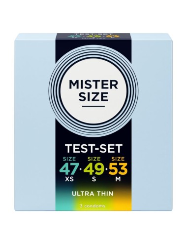 MISTER SIZE - PACK ÉCHANTILLON DE PRÉSERVATIF TAILLE 47-49-53 MM (3 UNITÉS)