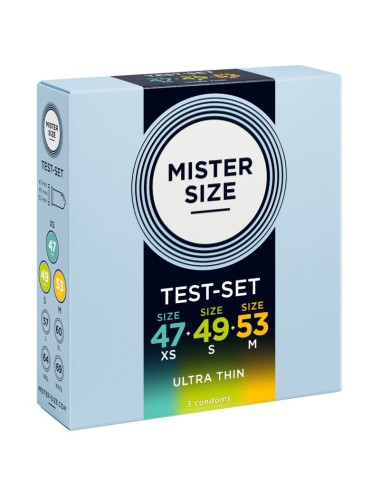 MISTER SIZE - PACK ÉCHANTILLON DE PRÉSERVATIF TAILLE 47-49-53 MM (3 UNITÉS)