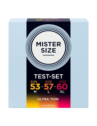 MISTER SIZE - PACK ÉCHANTILLON DE PRÉSERVATIFS TAILLE 53-57-60 MM (3 UNITÉS)
