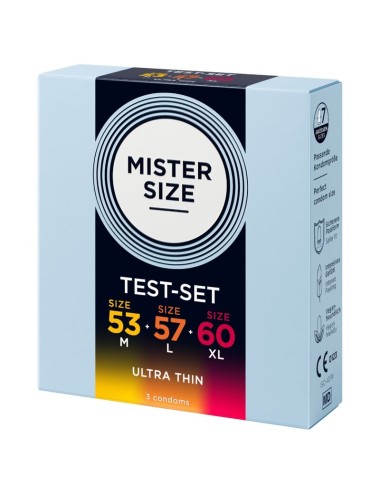 MISTER SIZE - PACK ÉCHANTILLON DE PRÉSERVATIFS TAILLE 53-57-60 MM (3 UNITÉS)
